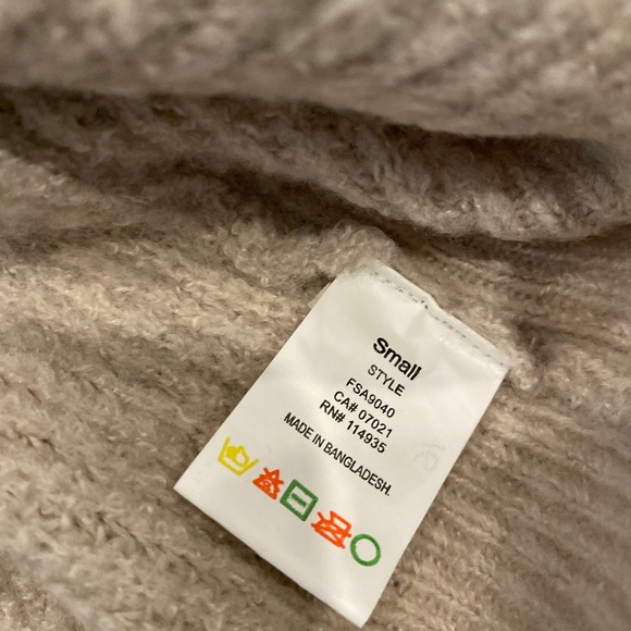 New Alyssa Braided Back sweater sz S Taupe - Picture 6 of 7